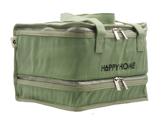 Waxed Canvas Insulated Bag - Eucalyptus